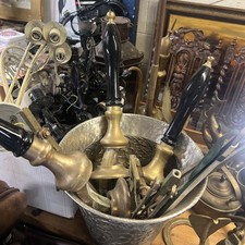 Vintage Brass Enamel Black