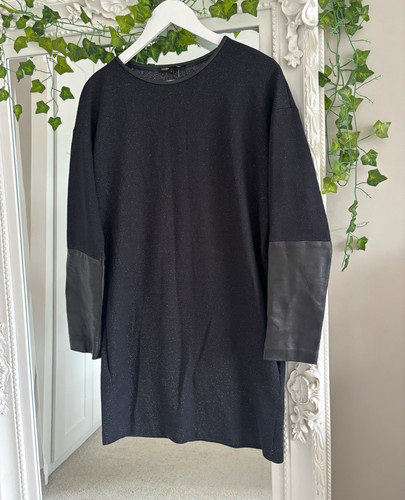 Maje black shift dress round - maje,