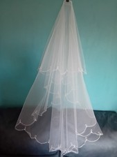 Off White wedding veil 2 tier