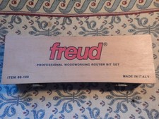 FREUD 88-100 Professional  1/4" Shank Router Bit Set +  Wooden Case FREE P&P