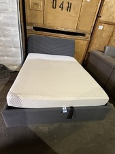 King Ottoman Storage Bed with Upholstered Frame, Headboard and Foam Mattress