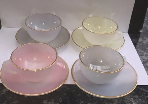Cups saucer sets 4 arcopal - saucer,