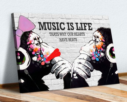 Monkey banksy music life - music,