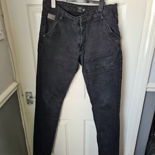 Voi Jeans Co Mens Black Slim Fit Denim Jeans 32W 34L Distressed Wash Streetwear