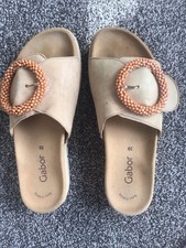Gabor Everly Ladies Tan Suede Touch Fastening Sandals Size 6