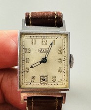 Vintage Rare MEDA 4Jewels Rectangular Sub Swiss Men’s Wristwatch-Works Needs TLC