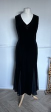 ALEX&Co Size 14-16 Black Velvet/Beaded Maxi Dress. Special Event Occasion. VGC