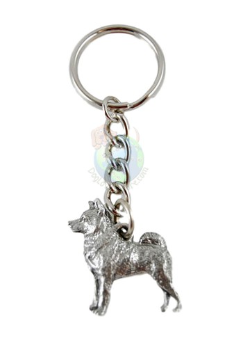 Norwegian elkhound keychain - elkhound,