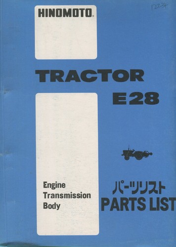 Hinomoto e28 parts list - hinomoto,