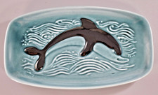 VINTAGE POOLE POTTERY DOLPHIN PIN DISH DECORATIVE PLATE SHAPE 361
