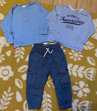 BNWT NEXT baby boys clothes outfit bundle, combat trousers & tops. 12-18 Mth