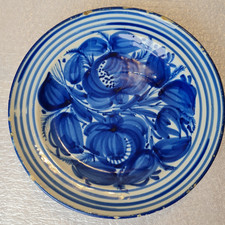 Antique Ceramic Tin Glazed Plate, Delftware, Faience Spanish / Italian (2)
