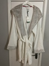 Joules L/XL White & Grey Super