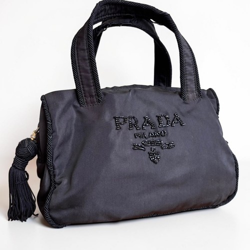 Prada handbag black tassel - prada,