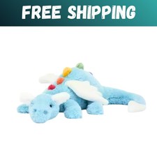 Large Sky Blue Dragon Plush