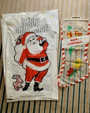 Vintage Christmas ~ Gift Bag ~ Sack ~ Stocking x2