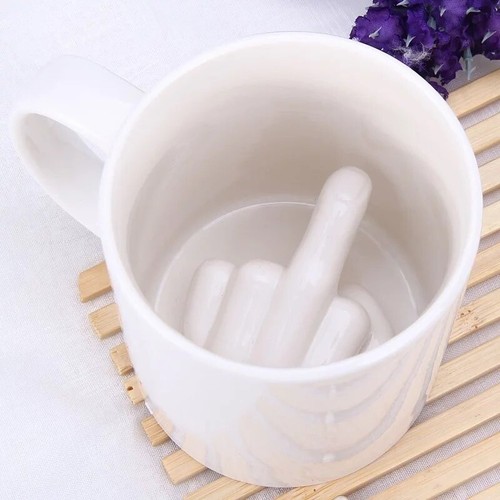 Funny middle finger mug - funny, hidden