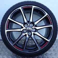TOYOTA YARIS MK4 18" BLACK ALLOY WHEEL BRIDGESTONE TYRE 215/40R18 42611-0DM90 (4