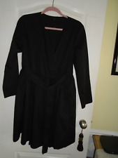 COS DUSTER COAT.BLACK.SIZE 12.GABARDINE FEEL.BELTED.