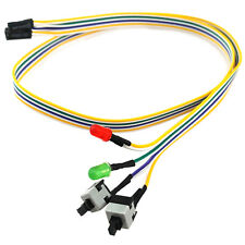 Desktop PC Power Cable On Off Reset Push Button ATX Computer Switch HDD LED Cord