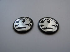 2 x 14mm Vauxhall Key Fob Remote Badge Sticker Metal Logo