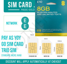 EE 8GB Pay As You Go SIM Card