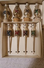 Vtg Pier 1 Inlaid Jeweled Wine