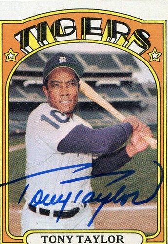 Tony taylor signed 1972 topps - taylor,
