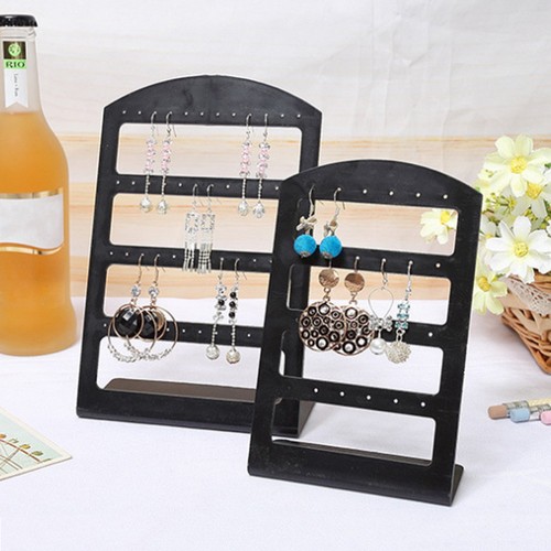 Black acrylic earring rack - acrylic,