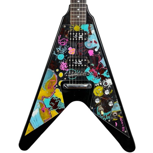 Flying painted pickguard - v,