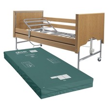 Casa Elite Profiling Nursing Care Home Hospital Bed With Mattress Side Rails 