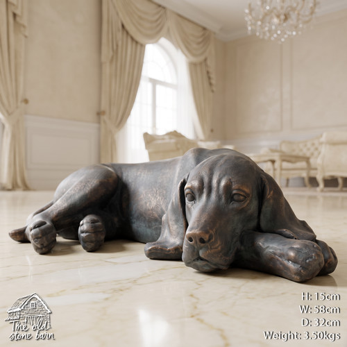 Dog sculpture grey - dog, content