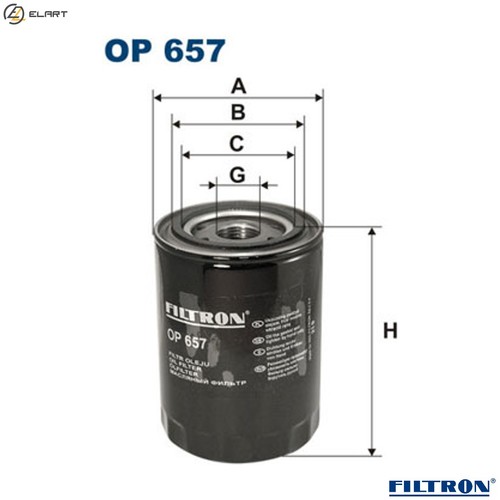 Oil filter 657 for porsche - op,