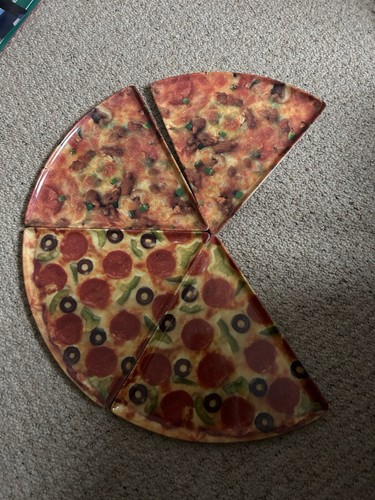 Vintage pizza slice plates - vintage,