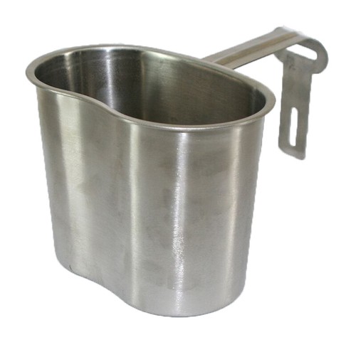 Stainless steel canteen cup - stainless,