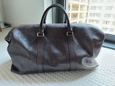 Mulberry Clipper Dark Brown Leather Holdall Bag