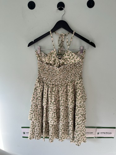 Green floral print mini - floral,