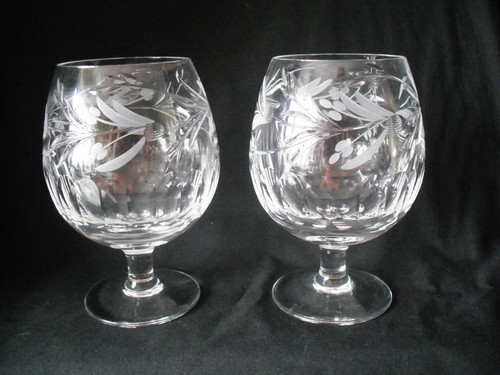 Pair lead crystal cut - of,