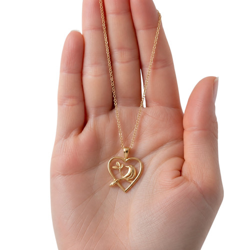 Gold bird pendant 9ct - pendant,