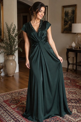 Green maxi dress - dress, for