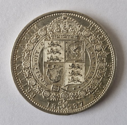1887 silver half - half, crown
