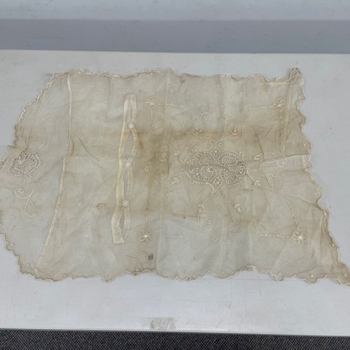 Antique net lace - antique, embroidered