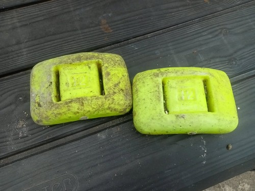 2x12lb plastic coated - , yellow