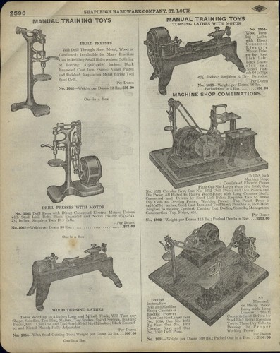 1918 paper toy drill press - toy,