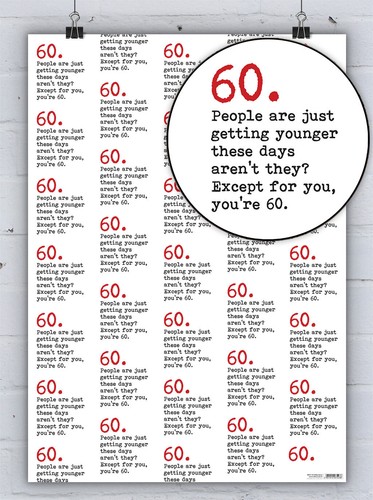 60th birthday wrapping paper - birthday,