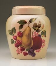 Royal Worcester Porcelain Palissy Fruit Design Trinket Pot, Jar Keepsake