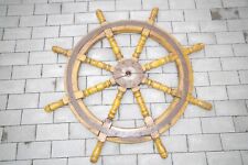 Old Wood Steering Wheel Ship's