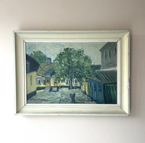 Vintage swedish original oil - vintage,