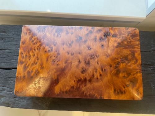 Luxe vintage burr burl walnut