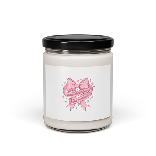 Pastel ribbon sarcasm candle - pastel,